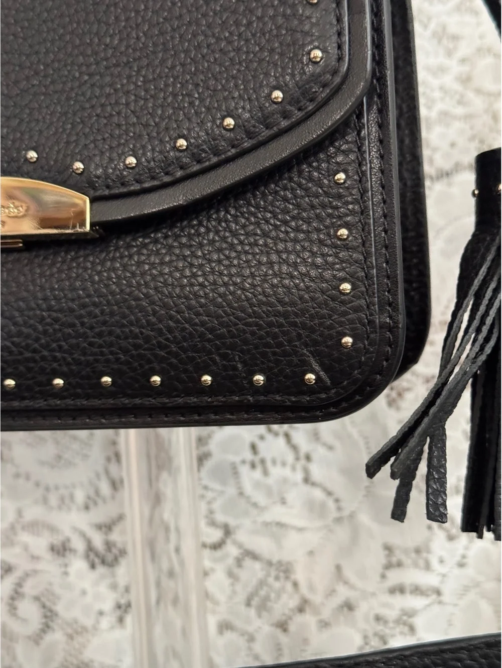 Kate Spade Black Leather Handbag & Studded Crossbody 2-Piece Bundle